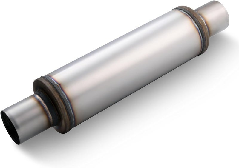 LCGP 2.25" Exhaust Mufflers, 2.25'' Inlet & Outlet Universal Muffler, 20'' Overall Length Stainless Steel Resonator Straight Through Design Exhaust Tip(2.25" Intet 2.25" Outlet) - Image 1
